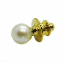 Genuine Pearl Tie Tack On 14k Post With Base Metal Clasp - £59.94 GBP