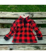 Carter&#39;s Red Black Plaid Fleece Mock Neck Pullover Shirt Boys 4T NWT Shi... - $11.87