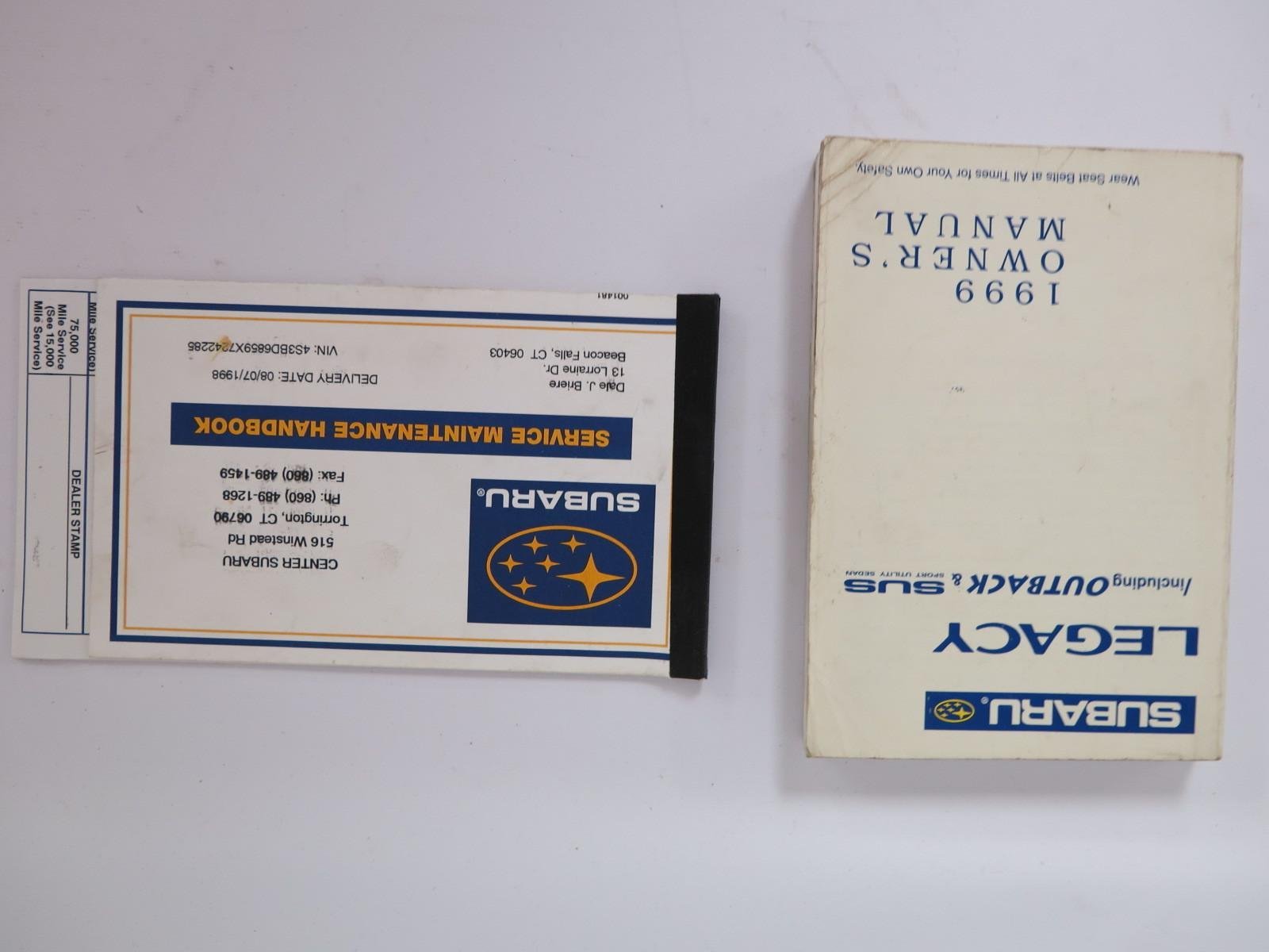 1999 Subaru Legacy Outback Owners Manual [Paperback] Subaru - $42.88