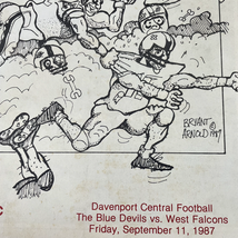 Davenport Central Football Program September 11 1987 Blue Devils vs West... - $15.95
