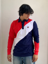 Men’s Fila Red | White | Navy Long Sleeve Polo Shirt NWT - $59.00