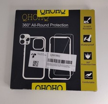 QHOHQ Black IPhone 14 Pro Case with 2-Pack screen protector & 2 Pack camera lens - £7.43 GBP