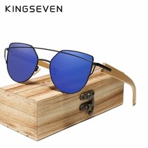 KINGSEVEN Handmade Wood Sunglasses Men Bamboo Sunglass Women Brand Design - £19.72 GBP