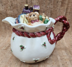 Vintage 1994 Fitz and Floyd Old World Santa Tea Pot and Lid 42 oz. w/Box - £101.19 GBP