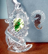Waterford Crystal Seahorse Ornament Ireland Personalizable 107966 New Boxed - £47.82 GBP