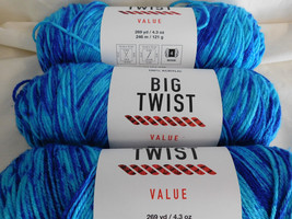 Big Twist Value lot of 3 Pool Time Dye Lot 454262 - £10.84 GBP