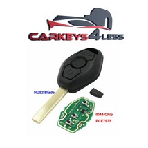 1999-2009 BMW / 2-Track EWS Remote Head Key / LX8FZV (Chip PCF795 44) - £16.78 GBP