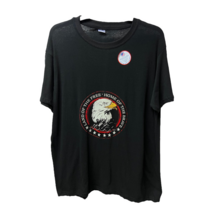 Land Of The Free Home Of The Brave Mens Graphic T-Shirt Black Eagle V Ne... - £17.45 GBP