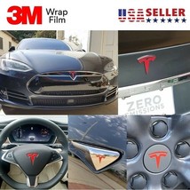 Tesla Model S Fascia Nose Cone Badge Emblem 3M Vinyl Wrap Sticker Decal ... - £19.17 GBP