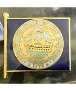 Vintage New Old Stock bagged State Seal Of New Hampshire Enamel Pin - £8.15 GBP