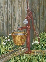 Watering Pump Floss Needlepoint Kit - $18.99