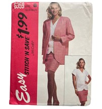 McCalls Sewing Pattern 6359 Jacket Top Skirt Misses Size 18-24 - £7.16 GBP