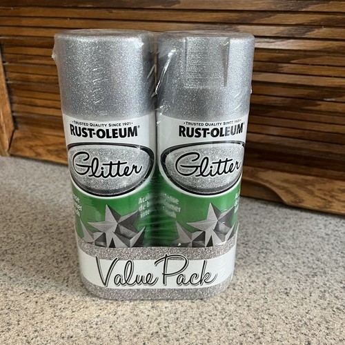 2X Rust-Oleum Silver Glitter Spray Paint 10.25 Oz. 2 Cans - $23.74