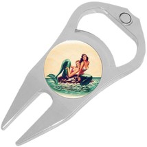 Vintage Mermaids Golf Ball Marker Divot Repair Tool Bottle Opener - $11.76