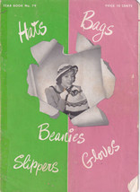 Star Book No. 79 Hats Bags Beanies Slippers Gloves 1951 - $7.50