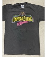 Vintage Universal Studios Hollywood T-Shirt Black Neon Graphic - Men&#39;s S... - $54.26 CAD