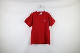 Vtg 90s Russell Athletic Mens Medium Faded Blank Short Sleeve T-Shirt Red USA - £27.21 GBP