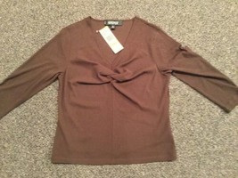 Kasper Petite Sheer Long Sleeve Shirt, Size PM, NWT - £11.34 GBP