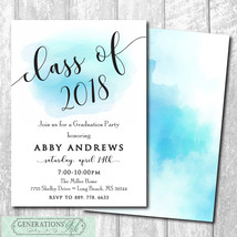 Graduation Party Announcement Invitation, watercolor/printable/Digital File/DIY - $14.99