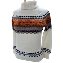 Vintage Kimlon Acrylic Turtleneck Ski Sweater  Ribbed, Raglan, Made in K... - $47.52