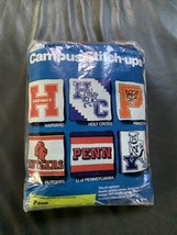 Vintage Dritz Scovill Needlepoint Canvas Pillow Kit Campus Stitch Ups UP... - $46.46