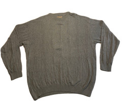 Woolrich Knit Sweater Crewneck Gray Mens XL Outdoor Casual Vertical Stripes - £15.20 GBP