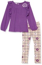 MSRP $44 Kids Headquarters Girls 2 Piece Legging Set, Proper Purple/Plai... - $34.65