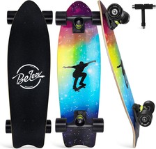 Beleev Cruiser Skateboards For Beginners, 27 Inch Complete Skateboard Fo... - $59.92