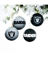 Raiders Oakland Las Vegas NFL 3OT3822 Ball Ornament Set of 12 80mm Shatt... - $727.36 MXN