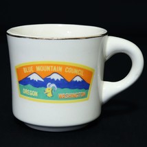 Boy Scouts VTG BSA Ceramic Mug Cup Blue Mountain Council Oregon Washington - £13.98 GBP