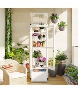 Mini Greenhouse: 62.4&quot; Wood Balcony Garden - $4,547.71 MXN