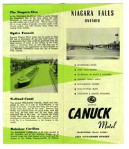 Canuck Motel Brochure Kitchener Street in Niagara Falls Ontario 1960&#39;s - $14.83