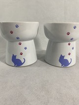 cat bowls raised ceramic - £15.50 GBP