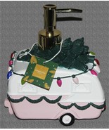 Large Retro Camper Trailer Christmas Tree Lights Resin Soap Pump Dispens... - $39.37 CAD