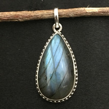 925 Sterling Silver Labradorite Handmade Necklace 18&quot; Chain Festive Gift PS-1288 - £32.05 GBP