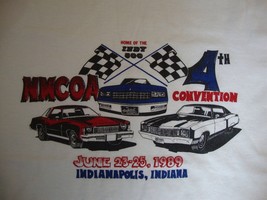 Vintage 80&#39;s NMCOA Convention Indianapolis, Indiana Monte Carlo White T ... - £14.76 GBP