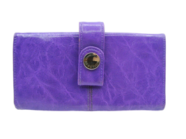 Kenneth Cole Reaction Purple Snap Trifold Wallet Faux Leather Card ID Sl... - $19.22