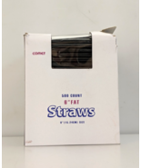 WNA Comet West 6-inch Fat Black Plastic Straws 500 Count 8&quot; (15.24cm) F6... - $52.37 CAD