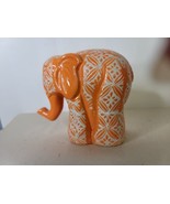 Ceramic Elephant Bright Orange NOS 4.5 x 6 Inches - £11.62 GBP