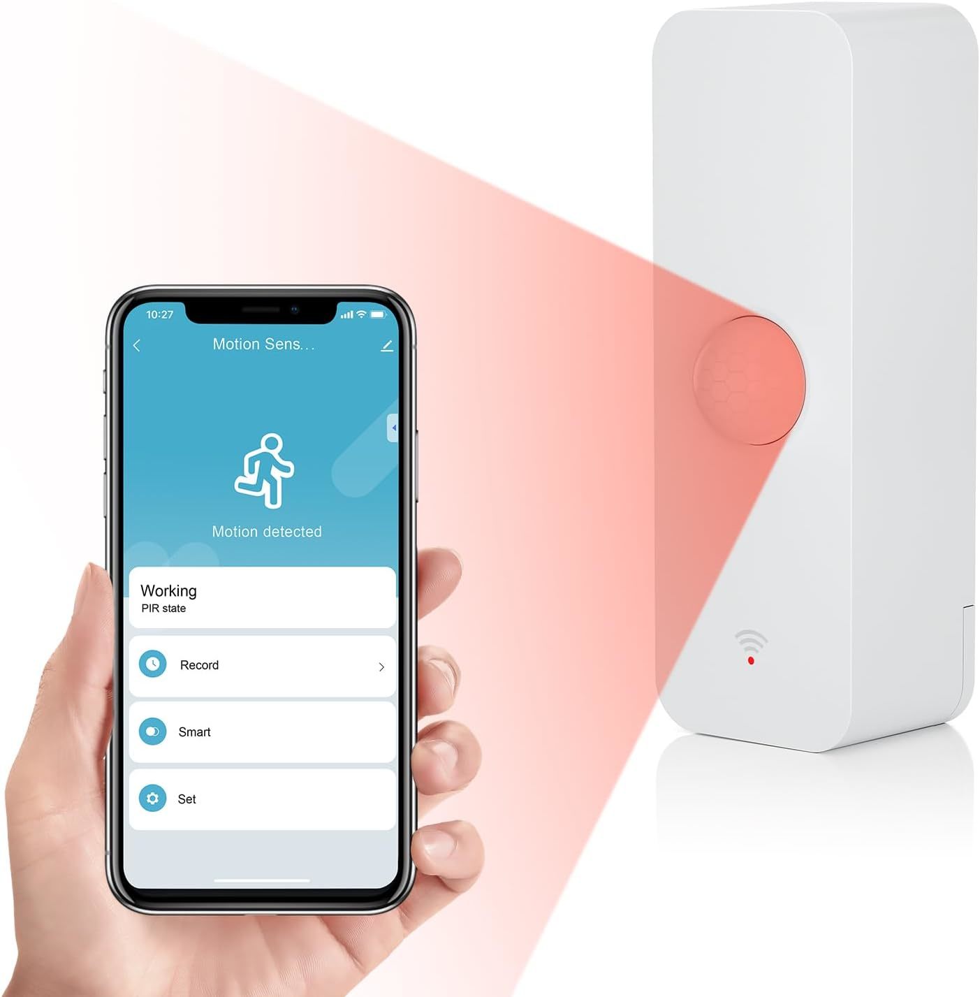 Emylo Zigbee Motion Sensor, White, Battery Powered, 20Ft Range,, Model Zp01 - $39.93