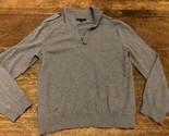 Banana Republic Sweatshirt Mens Large Gray Mock Neck Long Sleeve 1/4 Zip... - $29.70