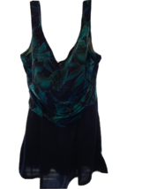 White Stag Lady&#39;s Swim Suite Large 12/14 Blue Aqua Navy Swim Skirt - £11.69 GBP