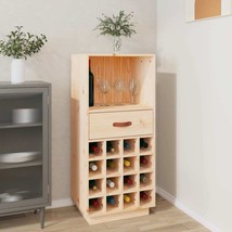 Wine Cabinet 45x34x100 cm Solid Wood Pine - £50.19 GBP