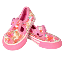 Girl&#39;s Floral Sneakers Size 4 - $14.43 CAD