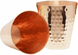 Hammered Design Moscow Mule Pure Copper Tequila Vodka whisky Shots Cup 2 Piece - £10.99 GBP