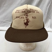 trucker hat baseball cap Vintage Mesh SnapBack Sheyenne Valley Electric Coop ND - £30.84 GBP