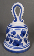 Deruta Italian Pottery Bell Blue &amp; White 3.5&quot; x 2.5&quot; Handmade VINTAGE. - £11.58 GBP