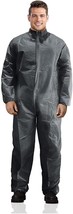 Disposable Coveralls for Men and Women Large, Pack of 50 Gray Hazmat Sui... - £132.92 GBP