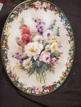 Vintage Collectible 1996 Remembrance by Lena Liu Floral Decor Plate - £10.60 GBP