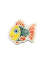 Handmade Ceramic Fish Magnet, Colorful Refrigerator Magnet, Cute Beach Magnet - £13.96 GBP